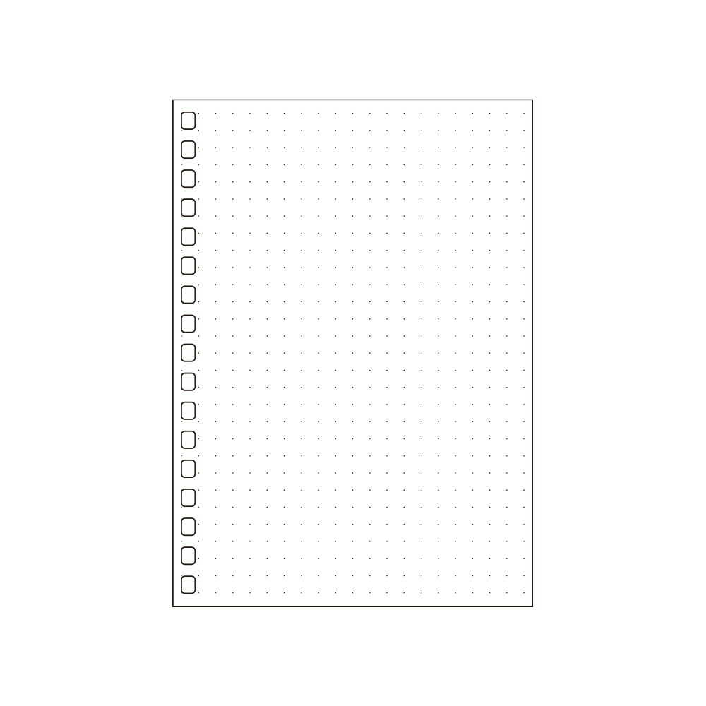 リヒトラブ オープンリングノート・ツイストノート＜適合リーフ・ドット方眼罫＞ A6   30枚