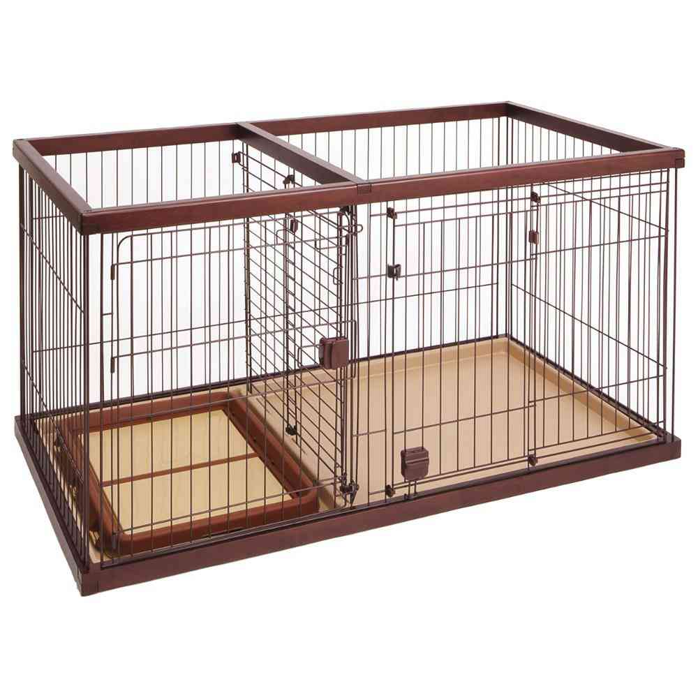 トイレのしつけが出来る ドッグルームサークル ブラウン ワイド メーカー直送▼返品・キャンセル不可【他商品との同時購入不可】