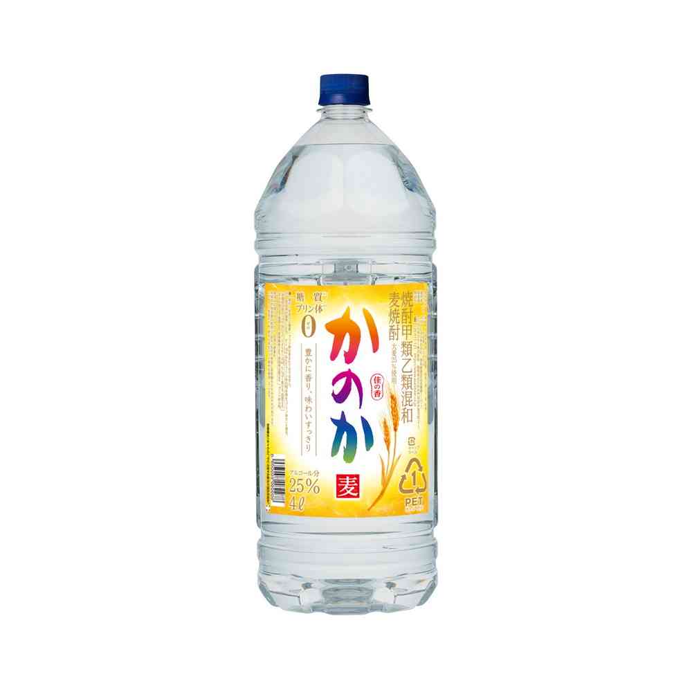 アサヒ 麦焼酎 かのか 25度 ペットボトル 4000ml   【4個セット】