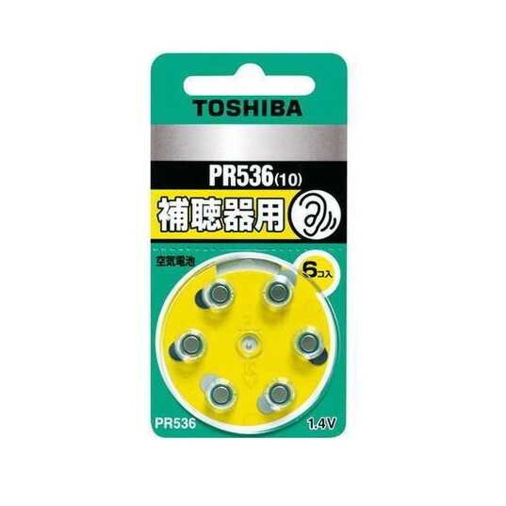 東芝 TOSHIBA 補聴器用ボタン電池 介護 空気亜鉛電池 1.4V PR536V6P