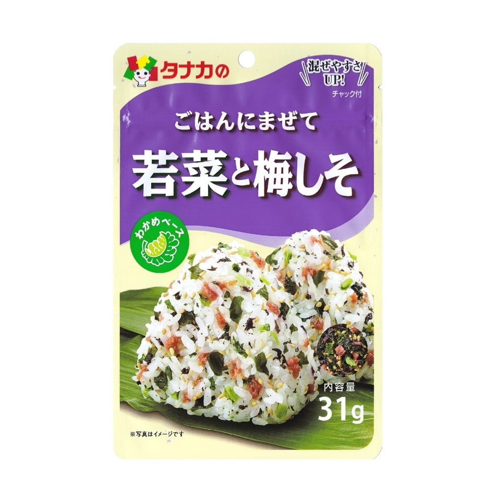 ◆田中食品 ごはんにまぜて 若菜と梅しそ 31g   【10個セット】