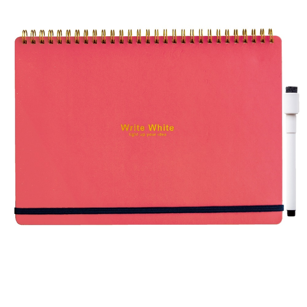 Write White ホワイトボードノートB5（RE） 8ページ、各ページの間に透明PPシート（4枚）