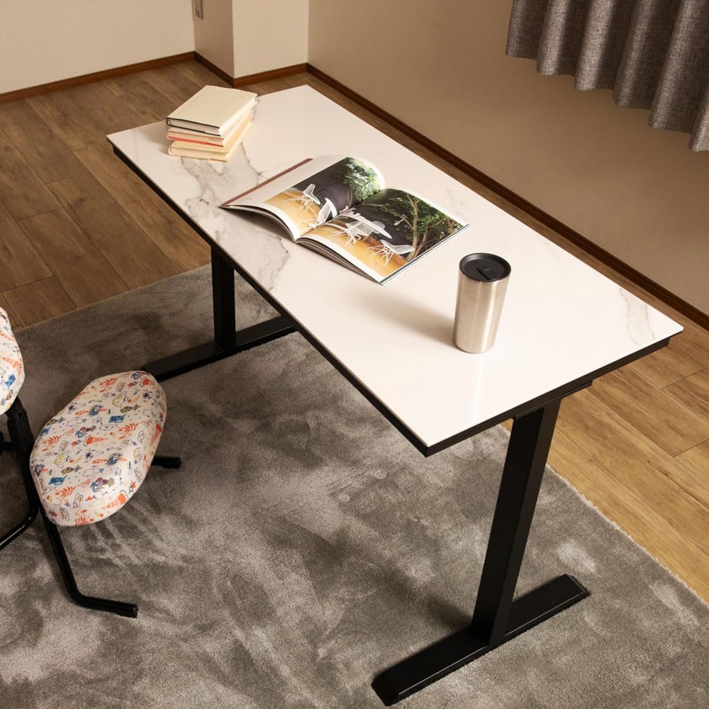 機能性デスク Rosen セラミック120 パールホワイト メーカー直送▼返品・キャンセル不可【他商品との同時購入不可】