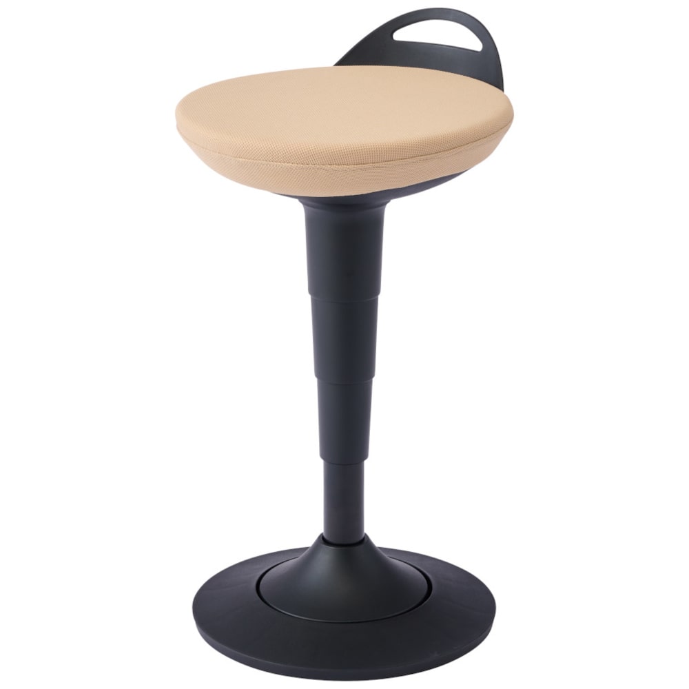 スツール ベージュ ファブリック 座面スイング 座面昇降 メーカー直送 ▼返品・キャンセル不可【他商品との同時購入不可】