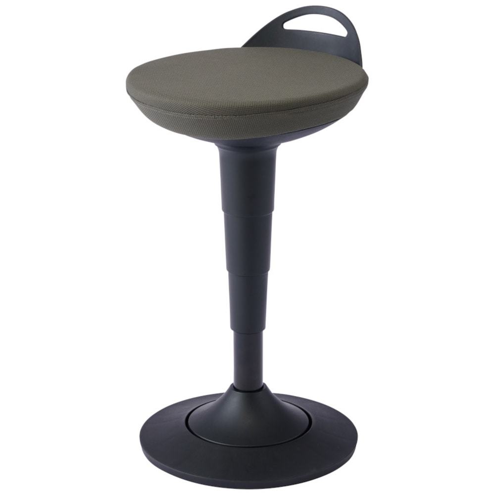 スツール グレー ファブリック 座面スイング 座面昇降 メーカー直送 ▼返品・キャンセル不可【他商品との同時購入不可】