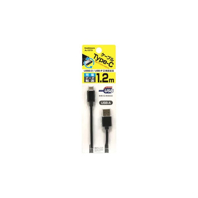 カシムラ USB充電&同期ケ‐ブルTpye‐C 1.2m