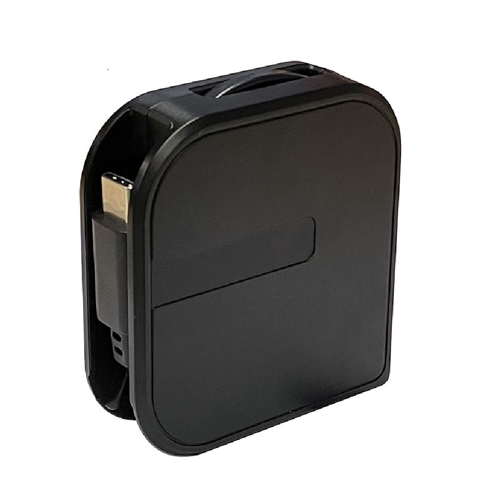 カシムラ USB充電＆同期ケーブル 片引きリール80cm A‐C BK AJ633