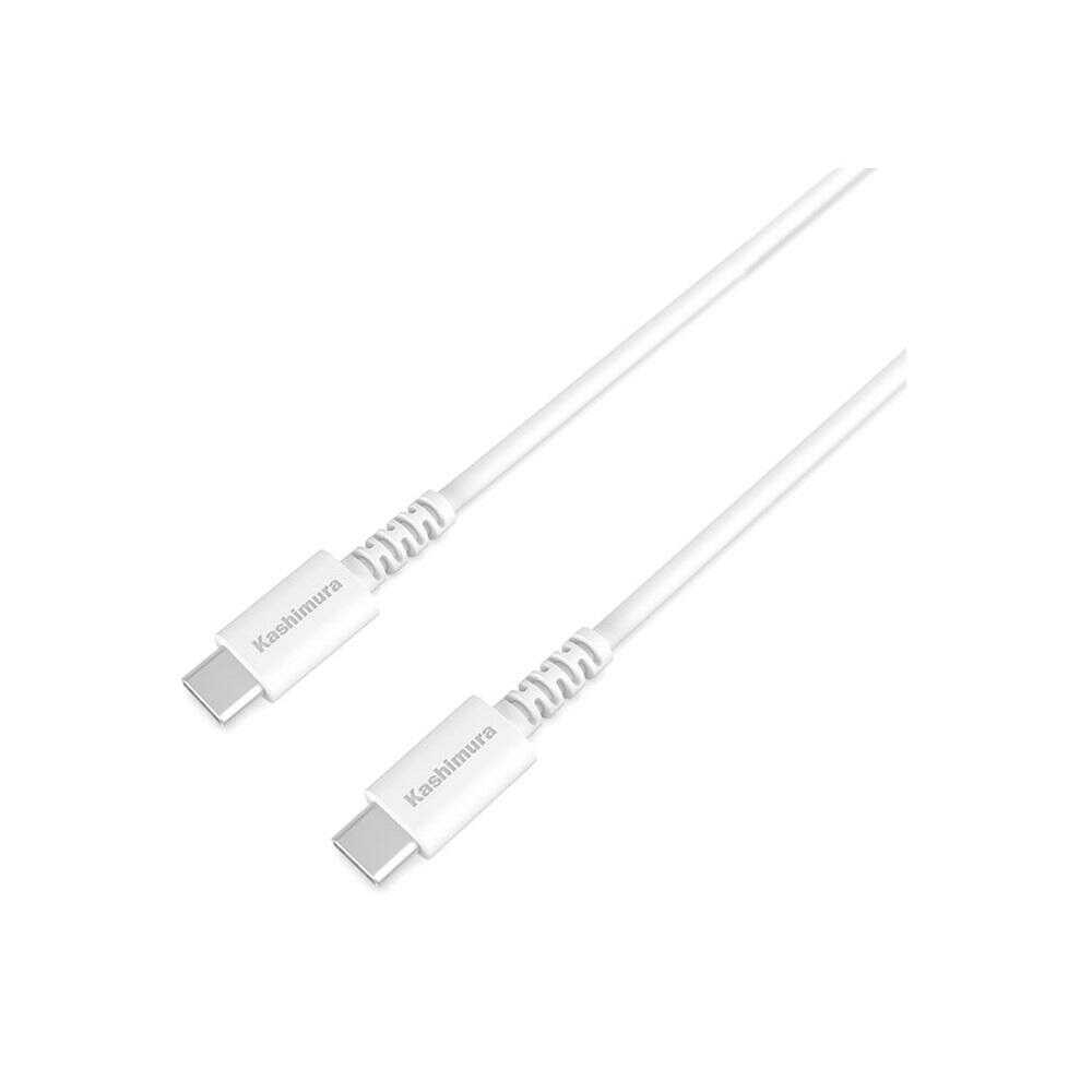 カシムラ USB充電＆同期ケーブル 1m C‐C 100W WH AJ646