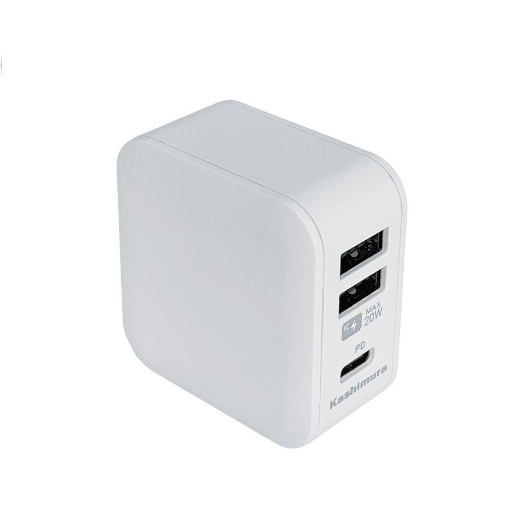 カシムラ ACUSB 2A+C PD20W リバーシブル 自動識別 AC034