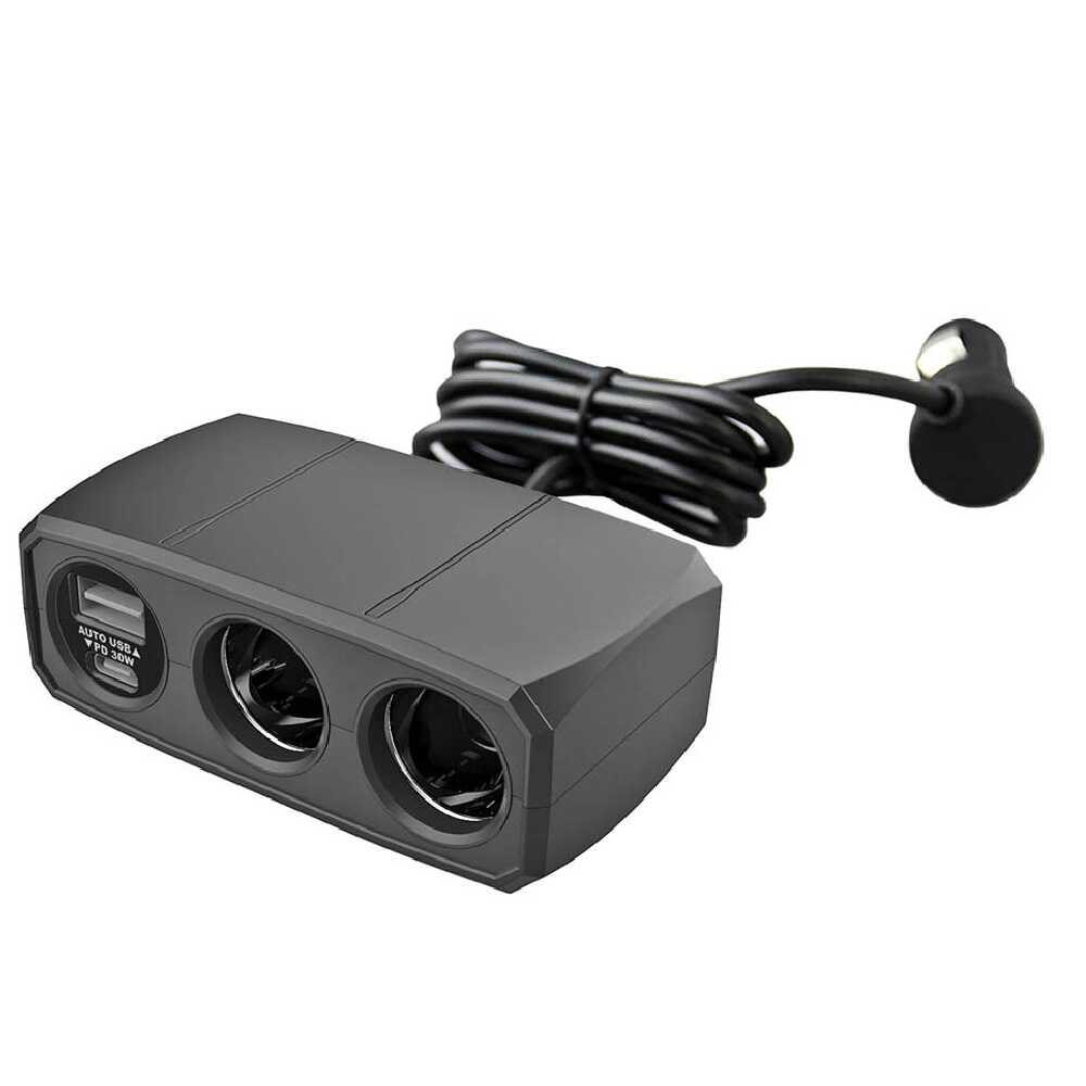 カシムラ 2連セパレートソケットPD30W/リバーシブルUSB自動判定 KX247