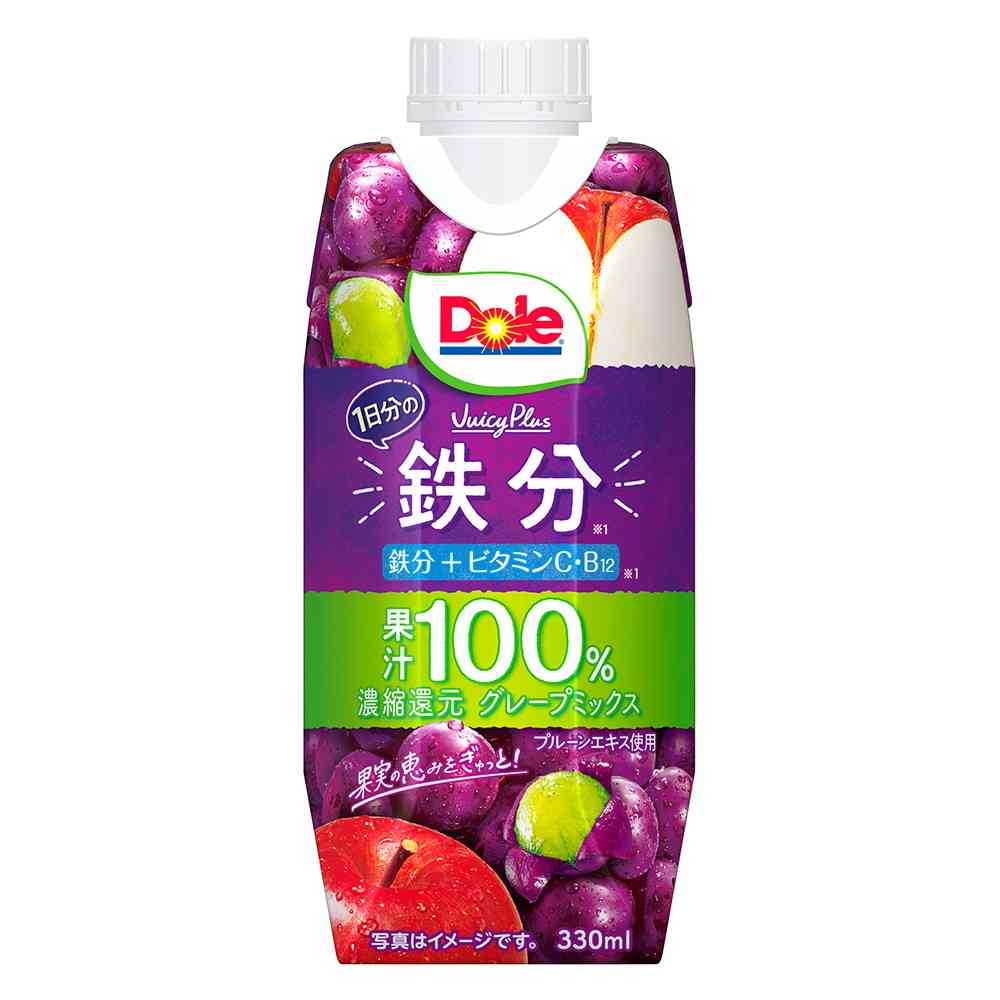 ◆雪印メグミルク Dole 1日分の鉄分 330ml   【12個セット】