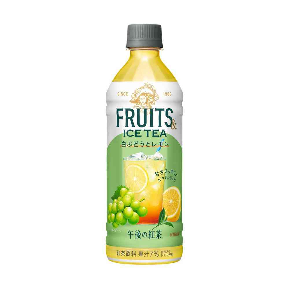 ◆キリン 午後の紅茶 FRUITS＆ICE TEA 白ぶどうとレモン 500ml   【24個セット】