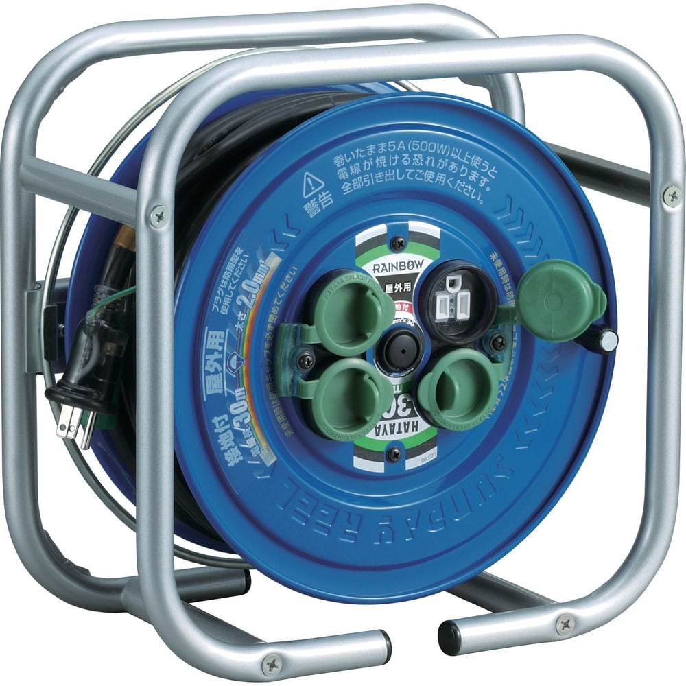 ハタヤ 段積みリールケーブルタイプ 標準型 接地付 メーカー直送 ▼返品・キャンセル不可【他商品との同時購入不可】