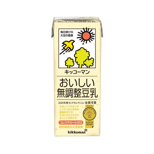 ◆キッコーマン おいしい 無調整豆乳 200ml【18本セット】
