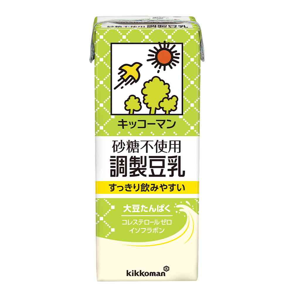 ◆キッコーマン 砂糖不使用 調製豆乳 200ml   【18個セット】