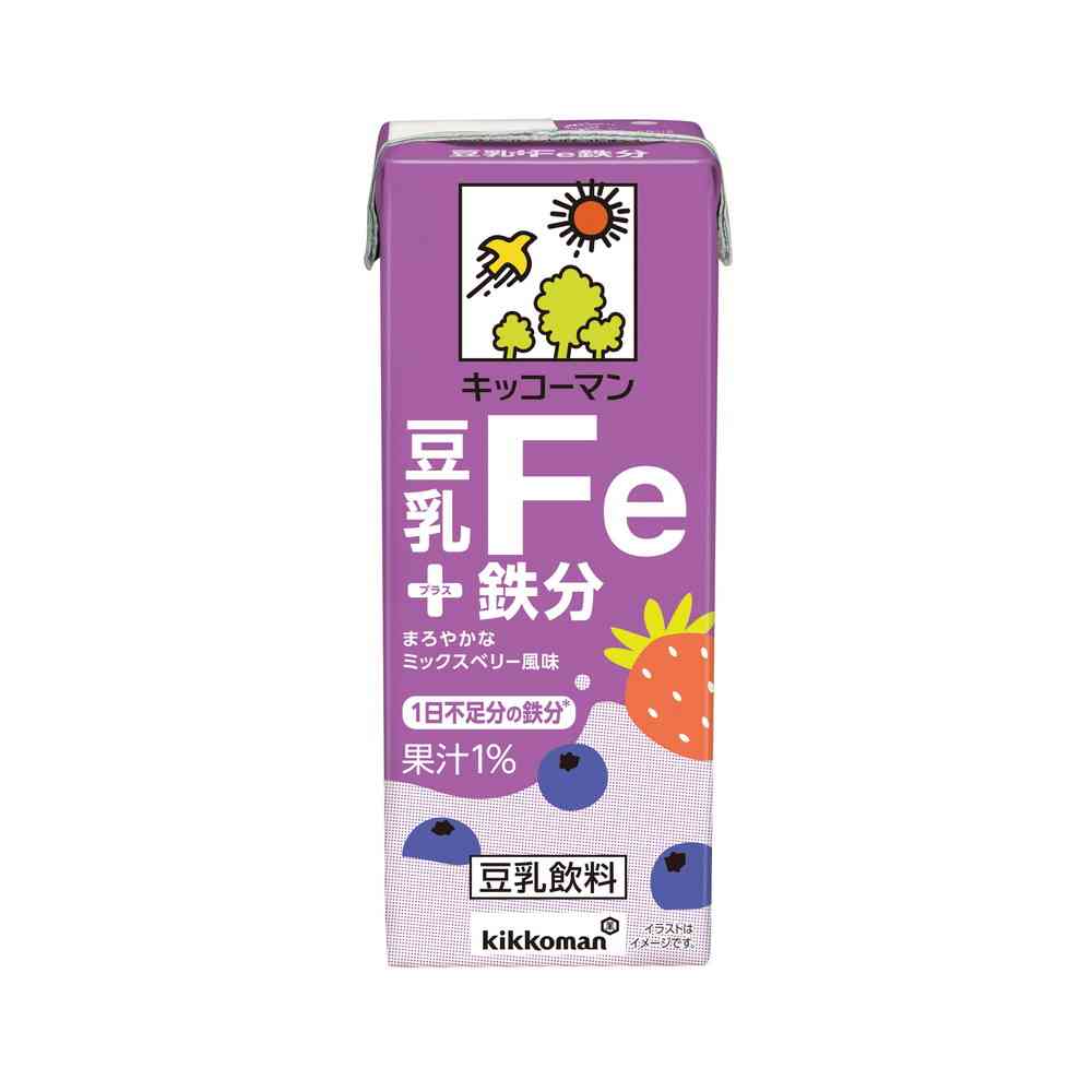 ◆キッコーマン 豆乳＋鉄分 200ml   【18個セット】