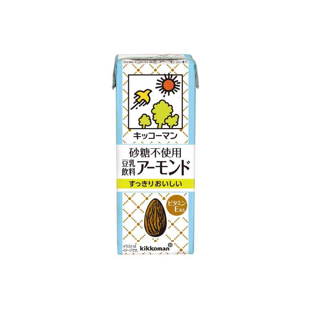 ◆キッコーマン 砂糖不使用 豆乳飲料 アーモンド 200ml   【18個セット】