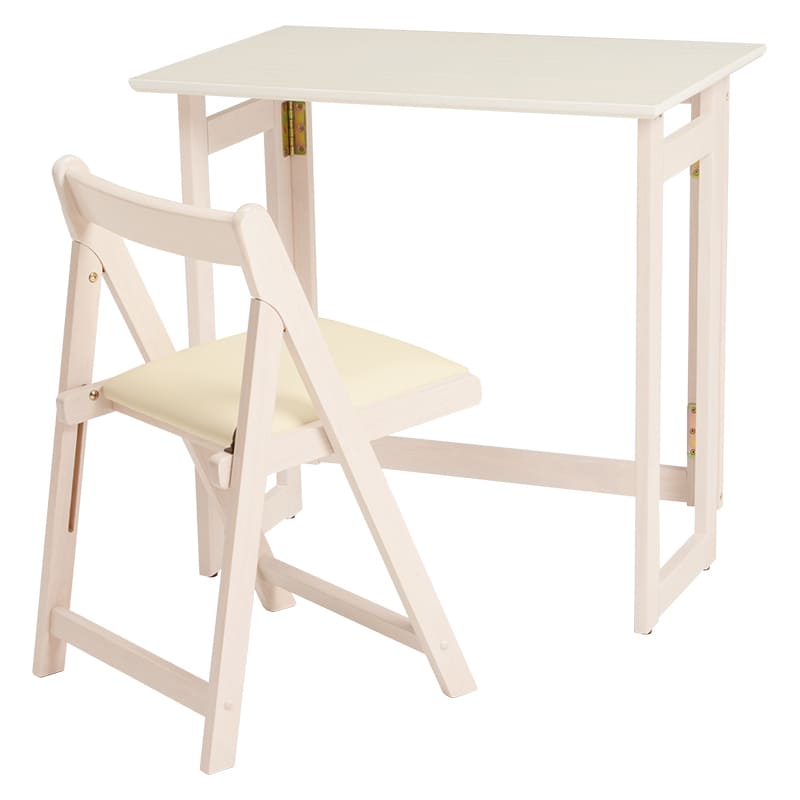 折りたたみデスク&チェア VCT-7699WS メーカー直送 ▼返品・キャンセル不可【他商品との同時購入不可】