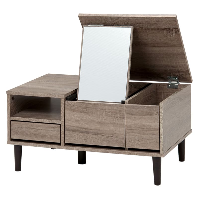 コスメテーブル RD-1125GY メーカー直送 ▼返品・キャンセル不可【他商品との同時購入不可】