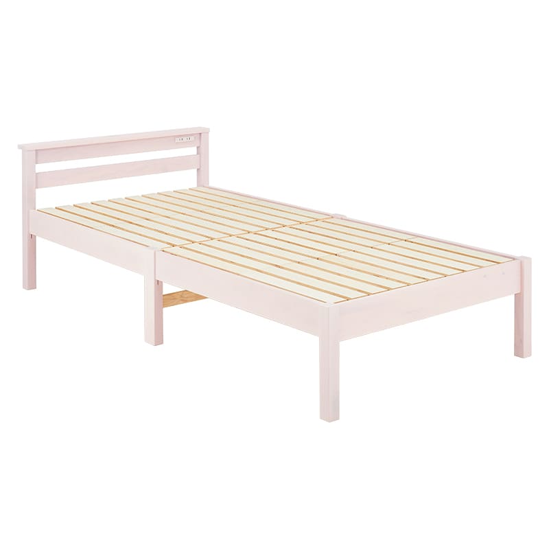 組立簡単 宮棚付きシングルベッド MB-5151SWS メーカー直送 ▼返品・キャンセル不可【他商品との同時購入不可】