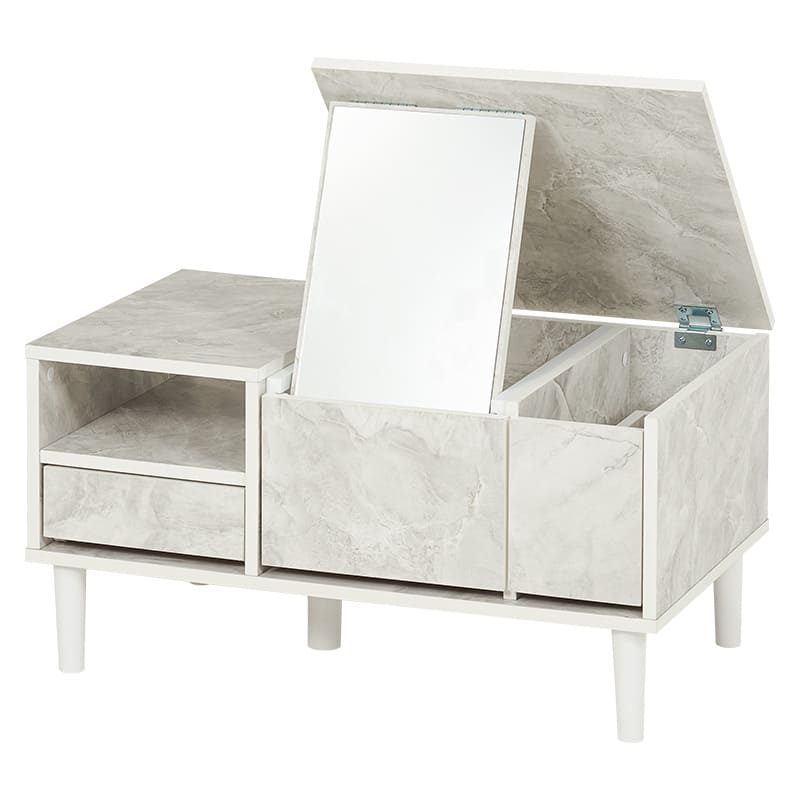 コスメテーブル RD-1125MWH メーカー直送 ▼返品・キャンセル不可【他商品との同時購入不可】