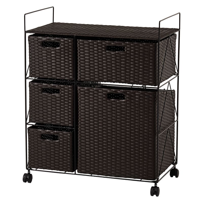 ランドリー 幅65cm RAN-2458DBR メーカー直送 ▼返品・キャンセル不可【他商品との同時購入不可】