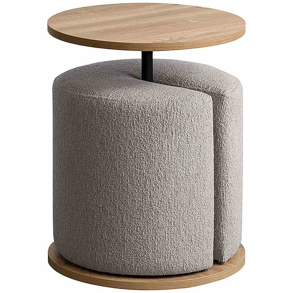 サイドテーブルスツール リエン CST-N4455 ナチュラル  組立必要 【直送品】 返品・キャンセル・他商品と同時購入は不可