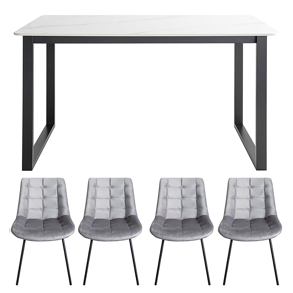 テーブル・チェア4脚セット DNT-1001/DCH-1000 メーカー直送 ▼返品・キャンセル不可【他商品との同時購入不可】