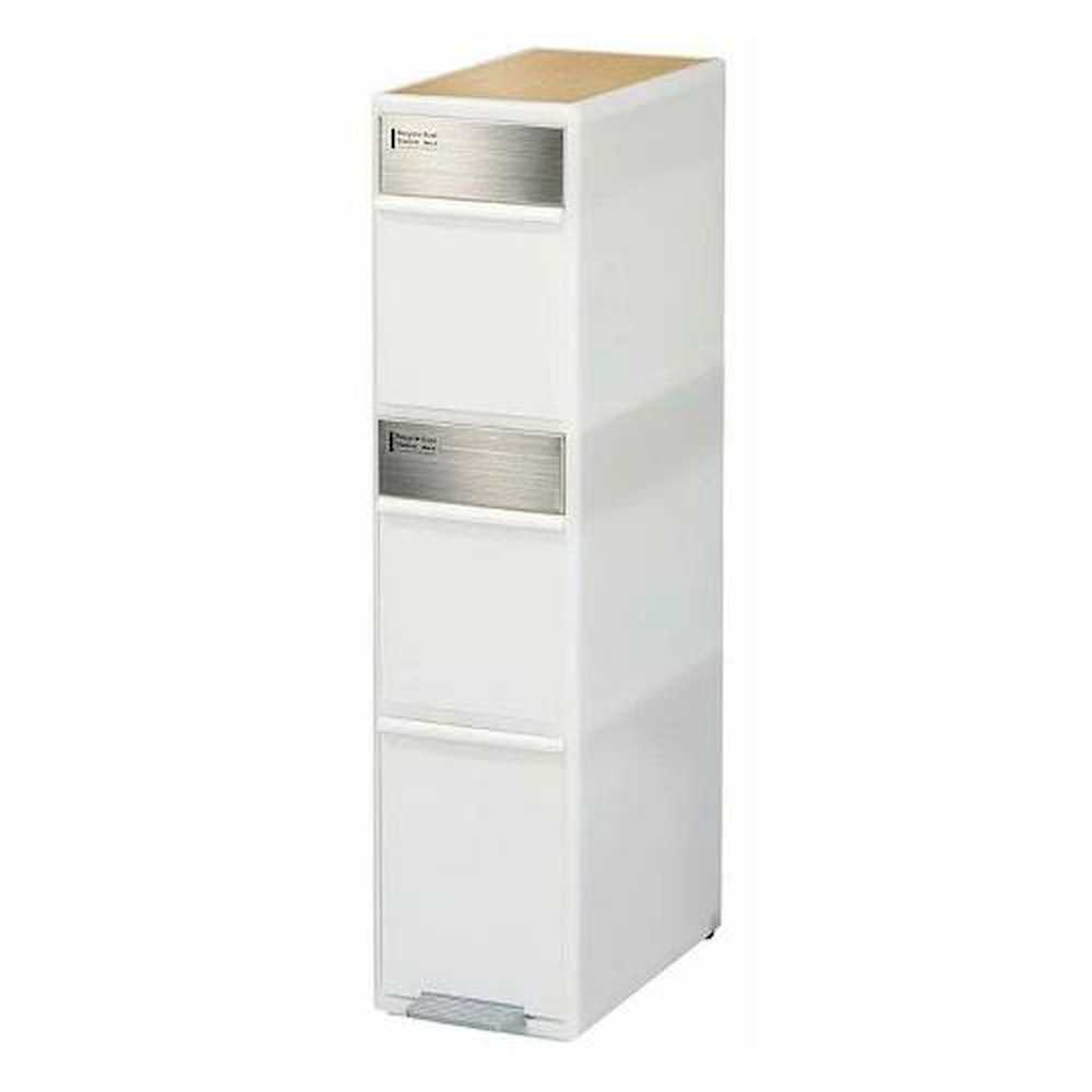 分別スイングステーションウッドトップ3段 ホワイト 【直送品】 返品・キャンセル・他商品と同時購入は不可