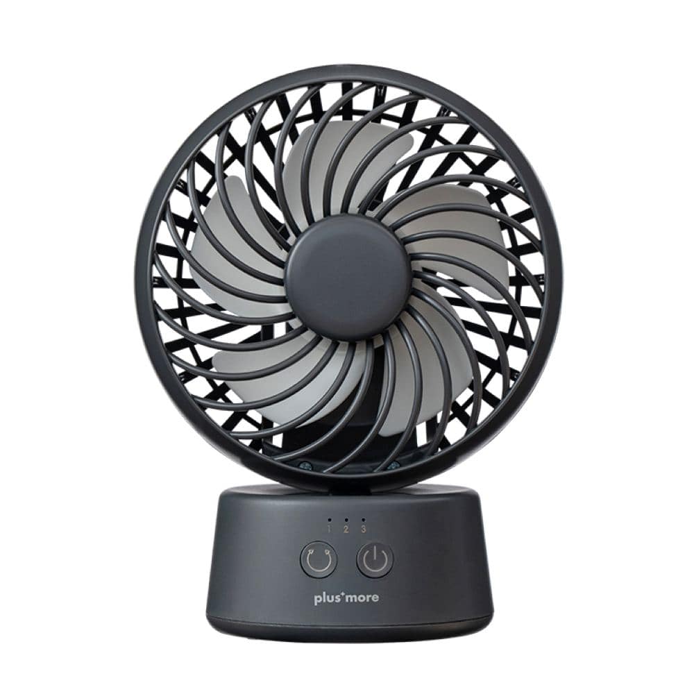 ミニデスクファン首振り機能付 ダークグレー PBAF005-DG メーカー直送▼返品・キャンセル不可【他商品との同時購入不可】