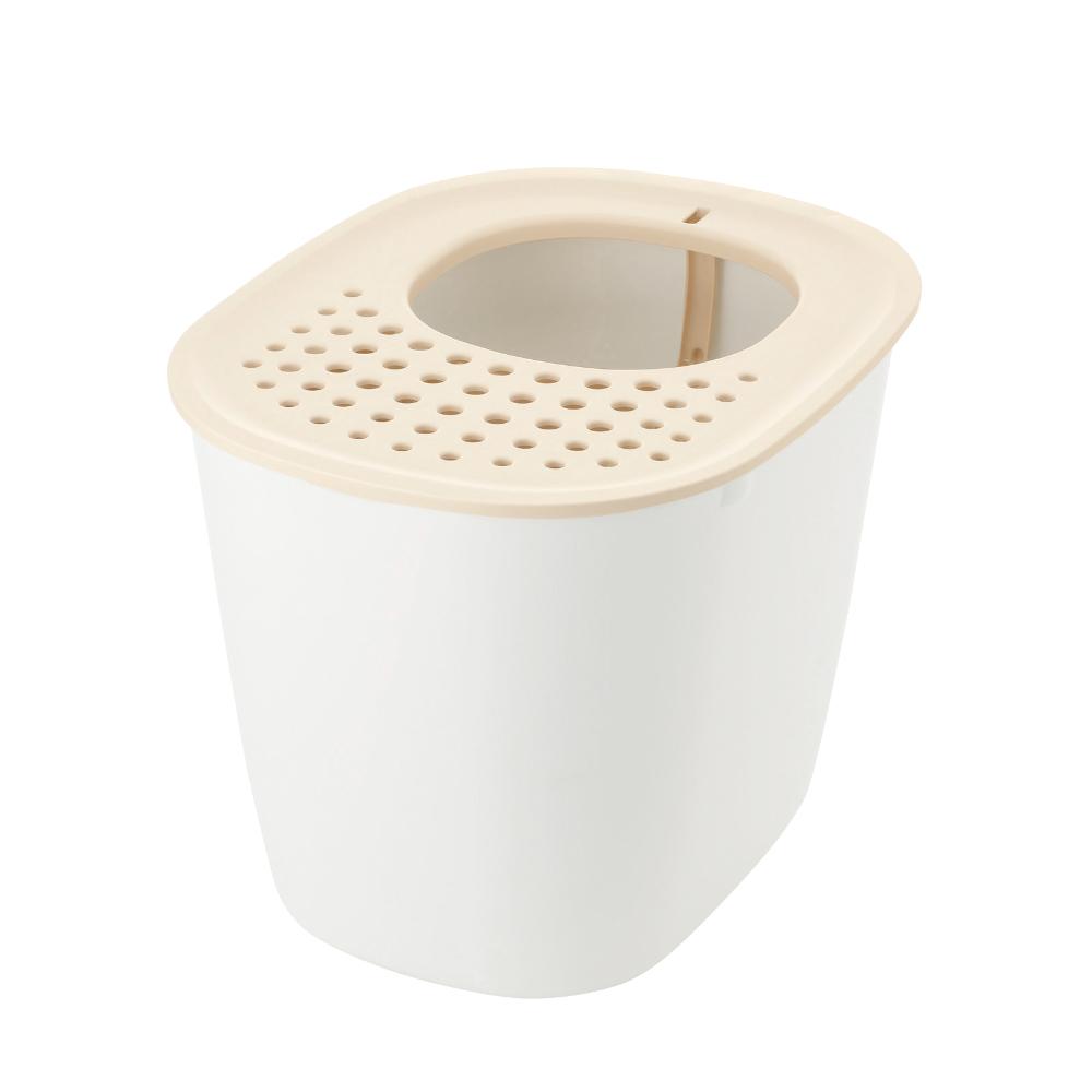 ラプレ 砂取りネコトイレ ホワイト メーカー直送▼返品・キャンセル不可【他商品との同時購入不可】