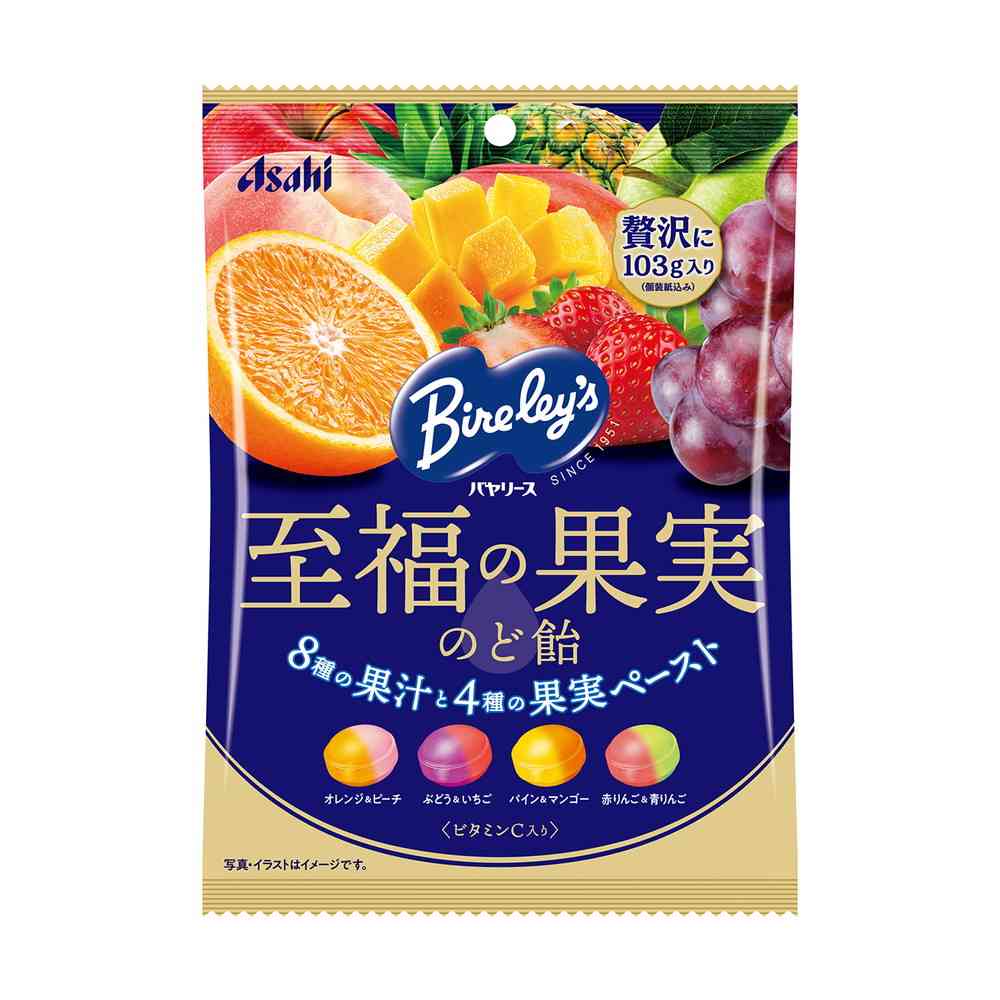 ◆アサヒ食品 バヤリース 至福の果実のど飴 103g   【12個セット】