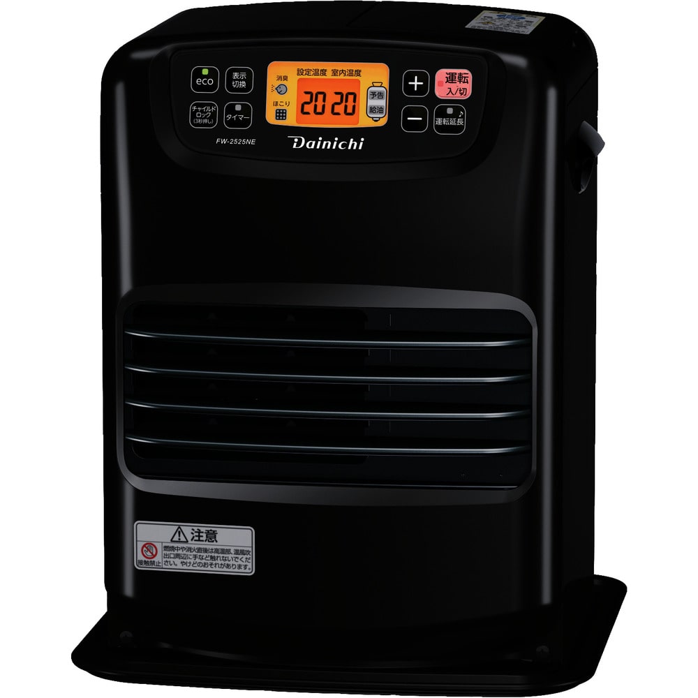 ダイニチ 石油ファンヒーター FW-2525NE-ブラック 【直送品】 返品・キャンセル・他商品と同時購入は不可