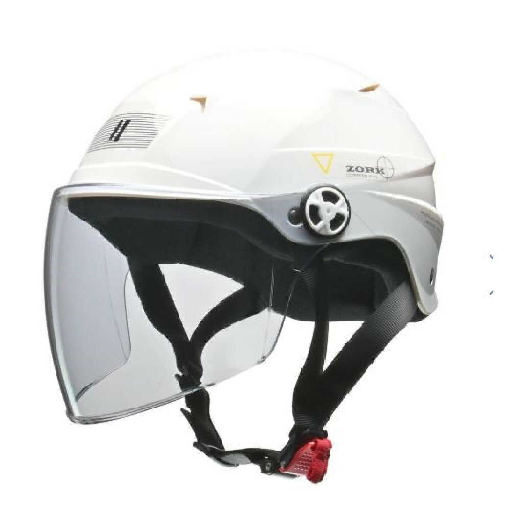 リ-ド工業 ZORK シ-ルド付ハーフヘルメット ホワイト フリ- ZORKWH
