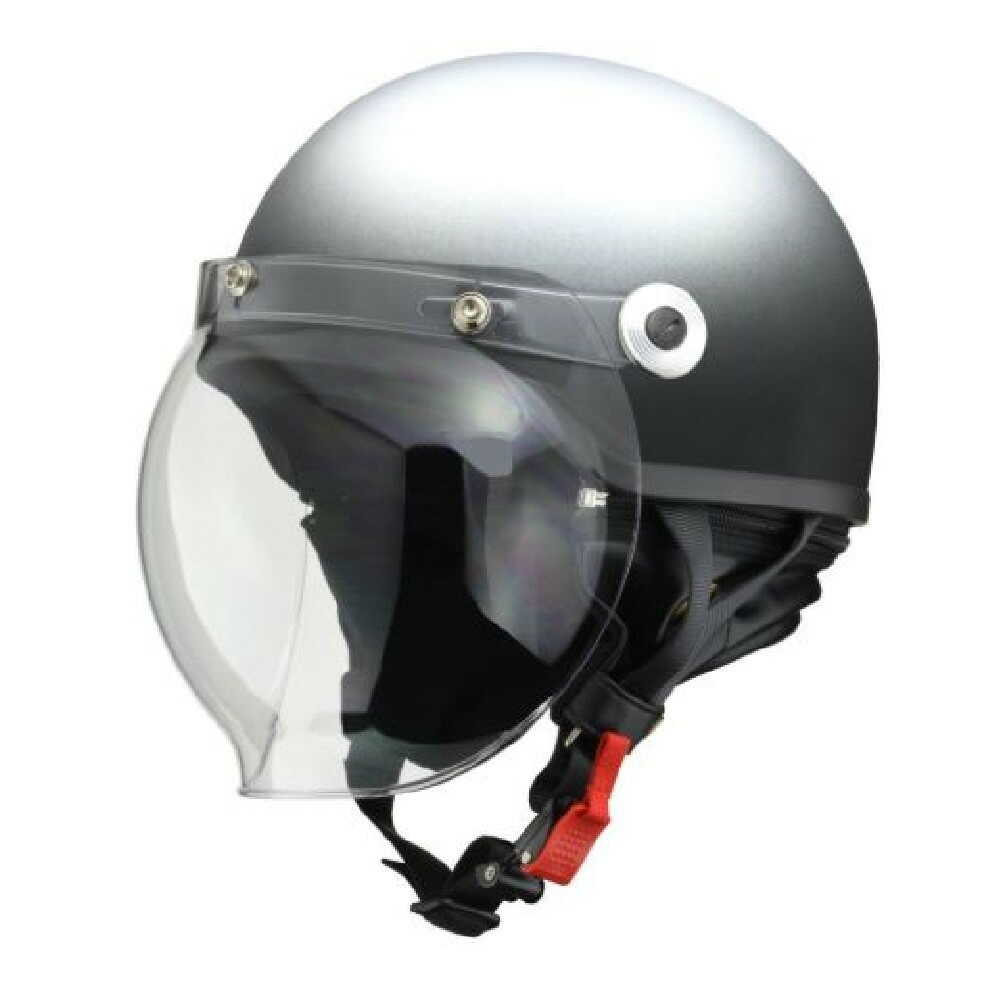 リ-ド工業 バブルシ-ルド付ハーフヘルメット マットガンメタリック LL CR761MATGMLL