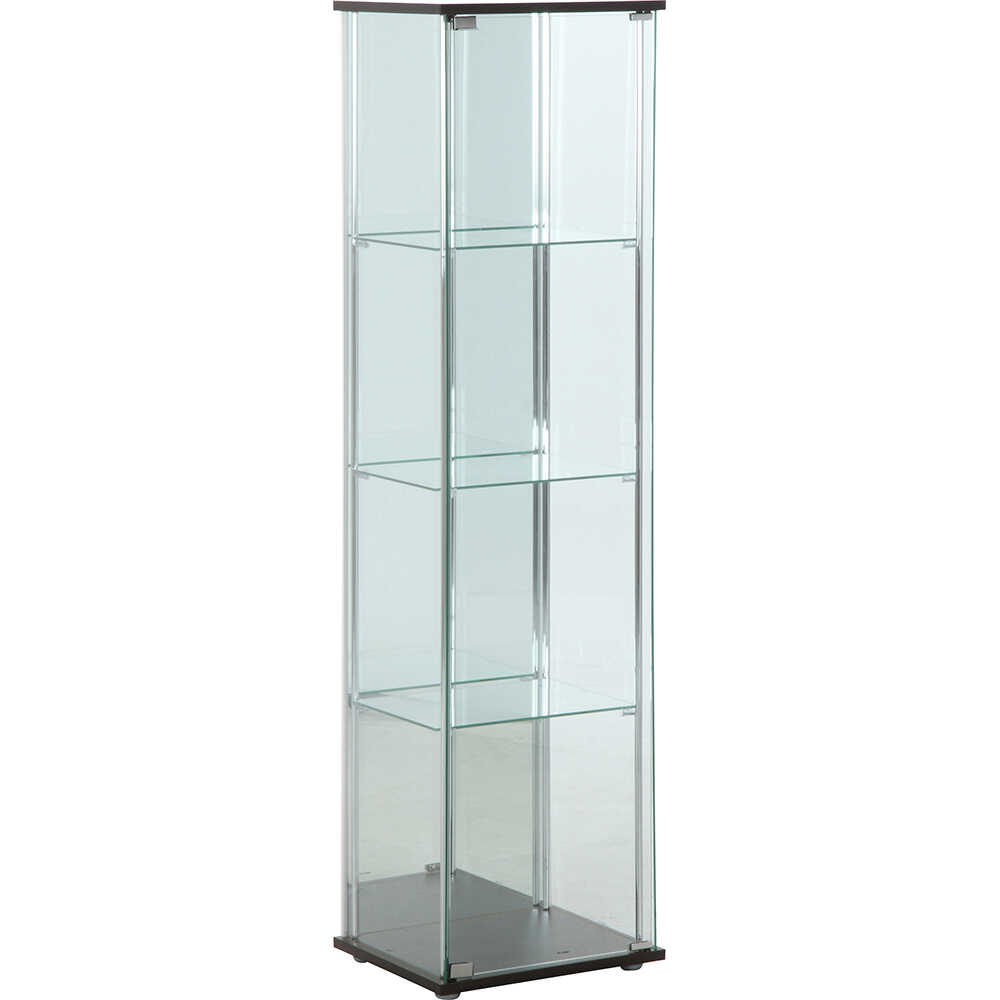 ガラスコレクションケース 4段(背面ミラー付き) 96046 メーカー直送 ▼返品・キャンセル不可【他商品との同時購入不可】