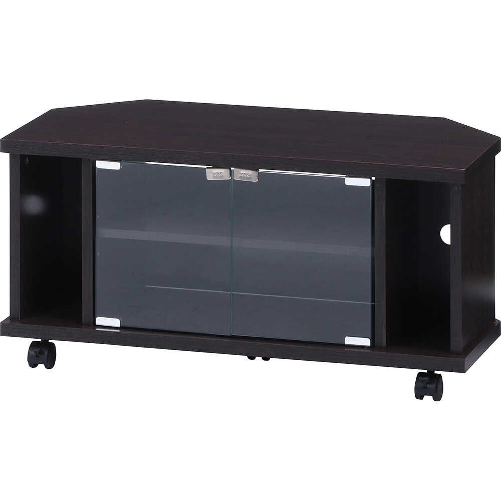 コーナーTVボード ブラウン 99267 メーカー直送 ▼返品・キャンセル不可【他商品との同時購入不可】