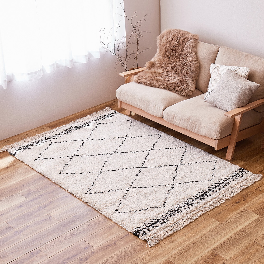 ベルギー製 ウィルトンラグ BOHO ベニワレン100×140  メーカー直送▼返品・キャンセル不可【他商品との同時購入不可】