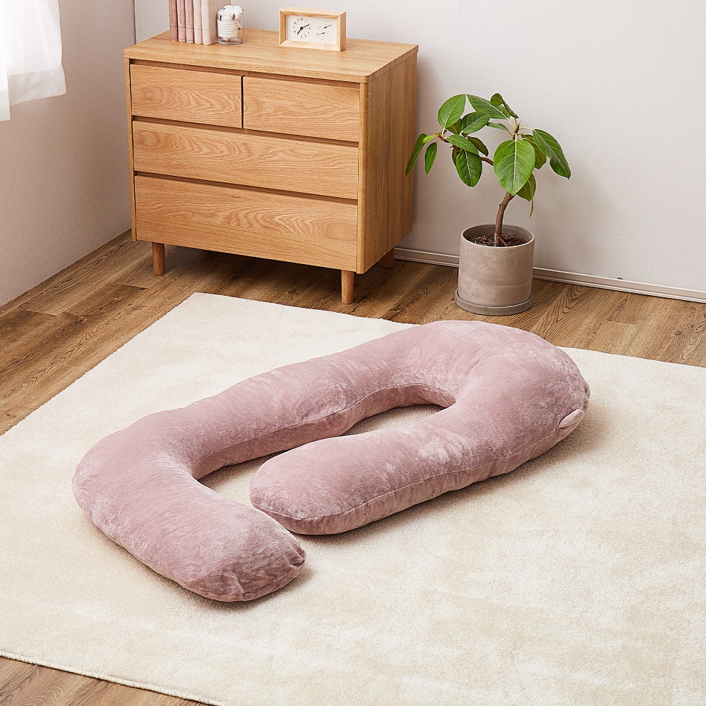 メレンゲタッチの抱き枕 G型 140×70cm ピンク メーカー直送▼返品・キャンセル不可【他商品との同時購入不可】
