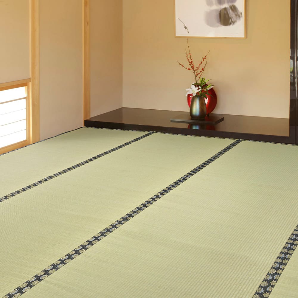 フリーカット裏付 い草カーペット 本間6畳 補修テープ付 メーカー直送 ▼返品・キャンセル不可【他商品との同時購入不可】