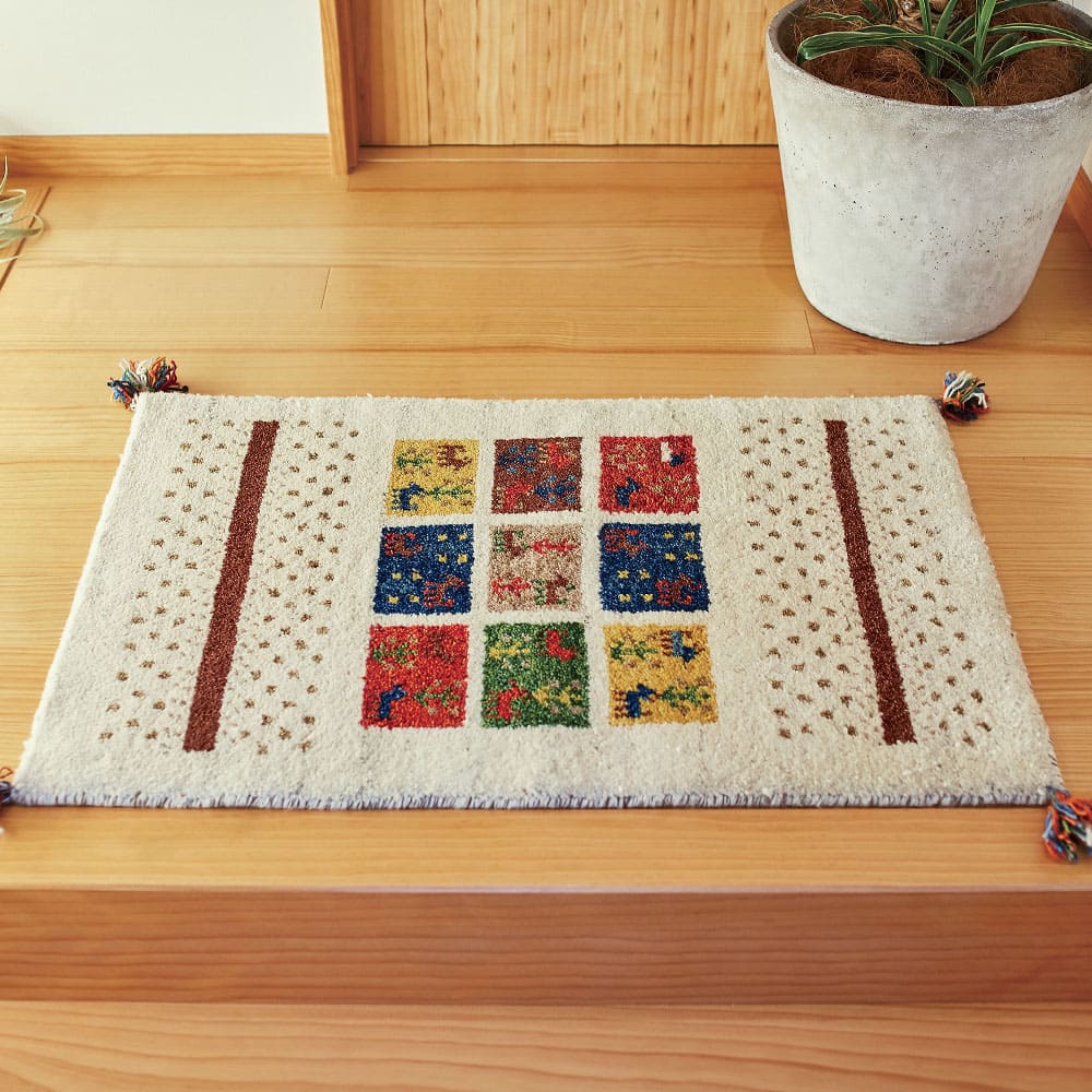 ギャッベマット GABBEH D19 マルチ 45×75cm メーカー直送 ▼返品・キャンセル不可【他商品との同時購入不可】