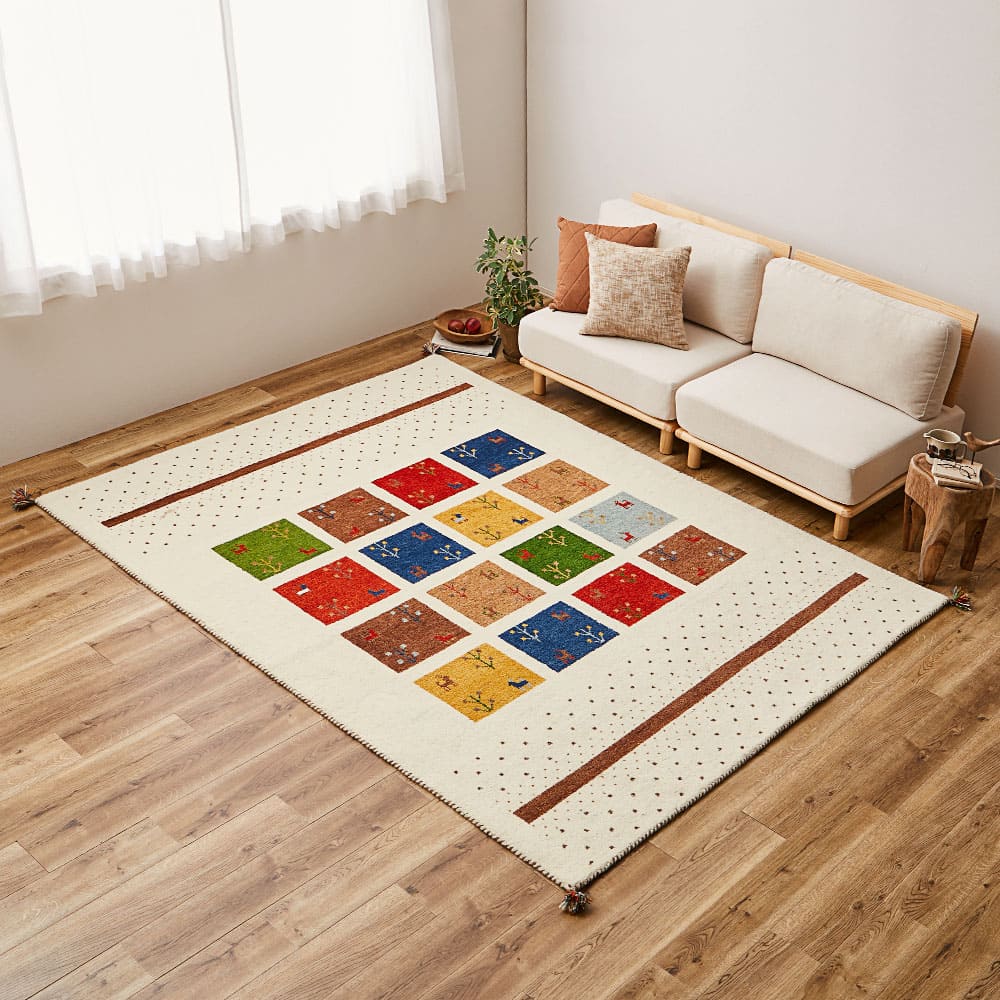 ギャッベ ラグ GABBEH D19 マルチ 200×250cm メーカー直送 ▼返品・キャンセル不可【他商品との同時購入不可】