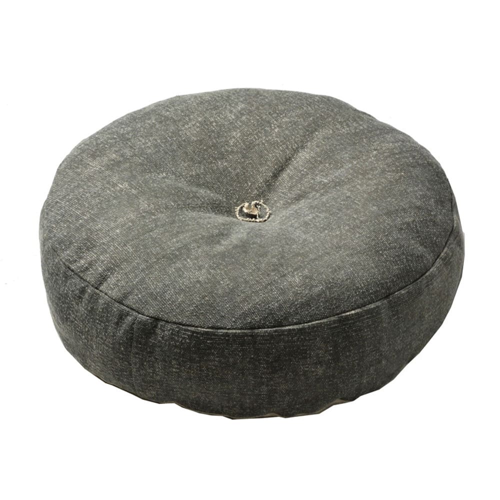 カラーが選べるデニム風生地のフロアラウンドクッション GY メーカー直送 ▼返品・キャンセル不可【他商品との同時購入不可】