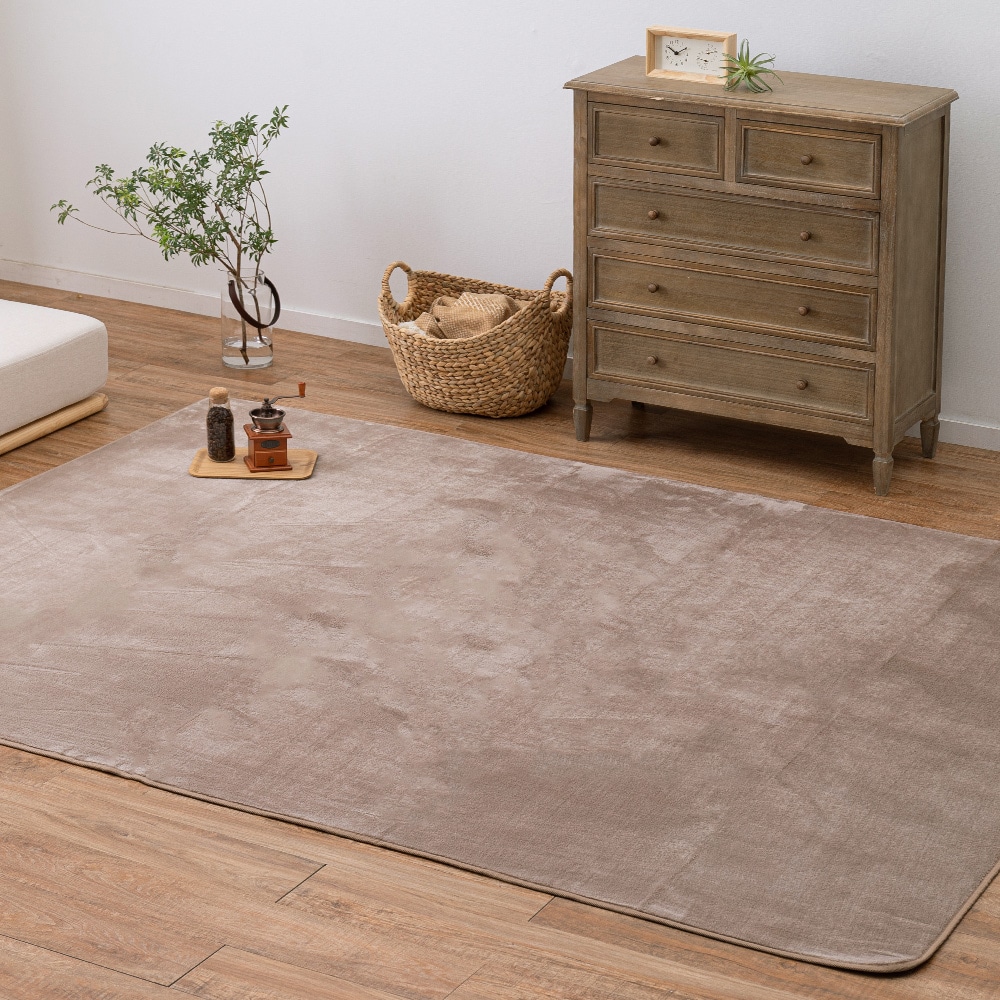 メレンゲタッチの洗えるコンパクトラグ ベージュ185x240 メーカー直送?返品・キャンセル不可【他商品との同時購入不可】