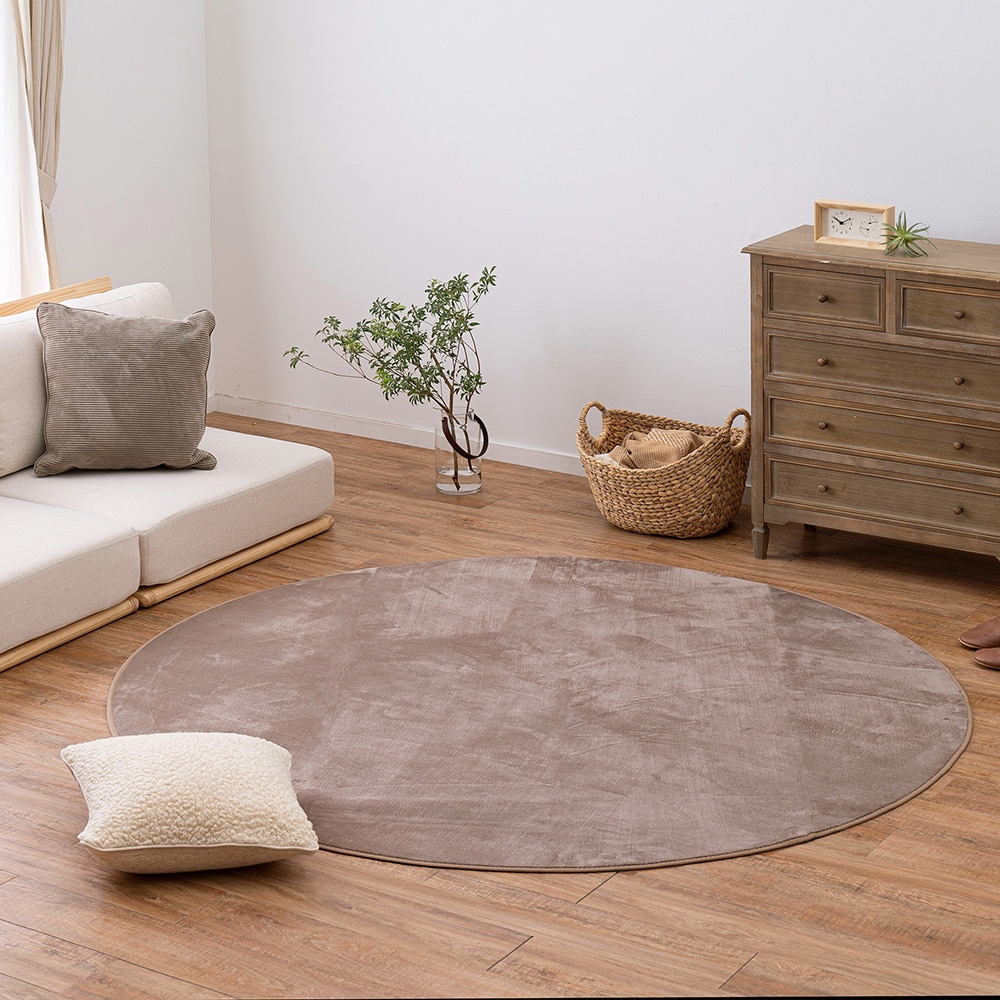 メレンゲタッチの洗えるコンパクトラグ ベージュ185R メーカー直送?返品・キャンセル不可【他商品との同時購入不可】