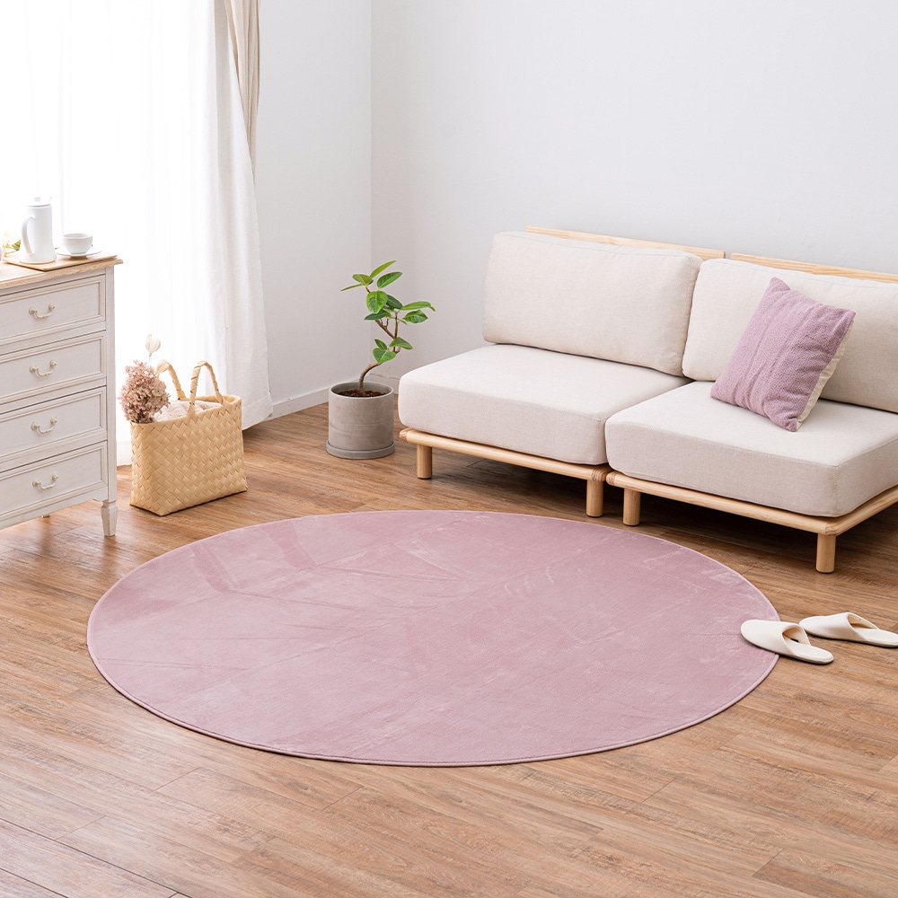 メレンゲタッチの洗えるコンパクトラグ ピンク185R メーカー直送?返品・キャンセル不可【他商品との同時購入不可】