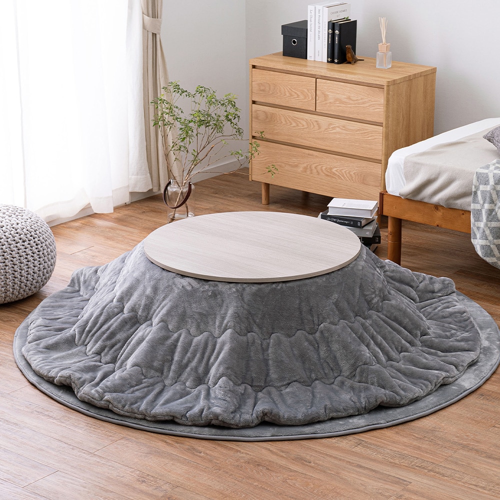 メレンゲタッチのこたつ掛けふとん グレー190R メーカー直送?返品・キャンセル不可【他商品との同時購入不可】