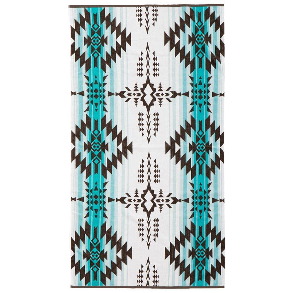 綿100%のタオルブランケット ネイティブ柄 フェル メーカー直送 ▼返品・キャンセル不可【他商品との同時購入不可】