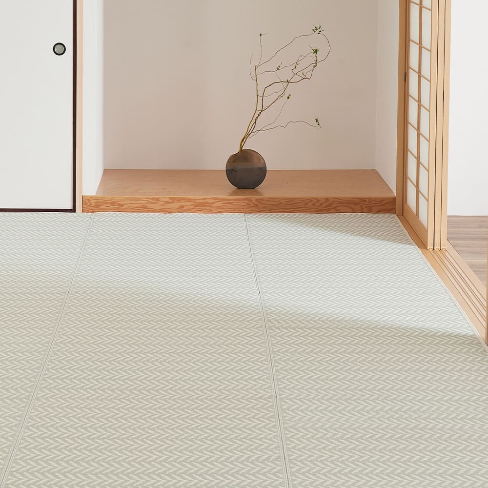 洗えるい草風カーペット パスラッシュ 江戸間2畳 グリーン メーカー直送 ▼返品・キャンセル不可【他商品との同時購入不可】