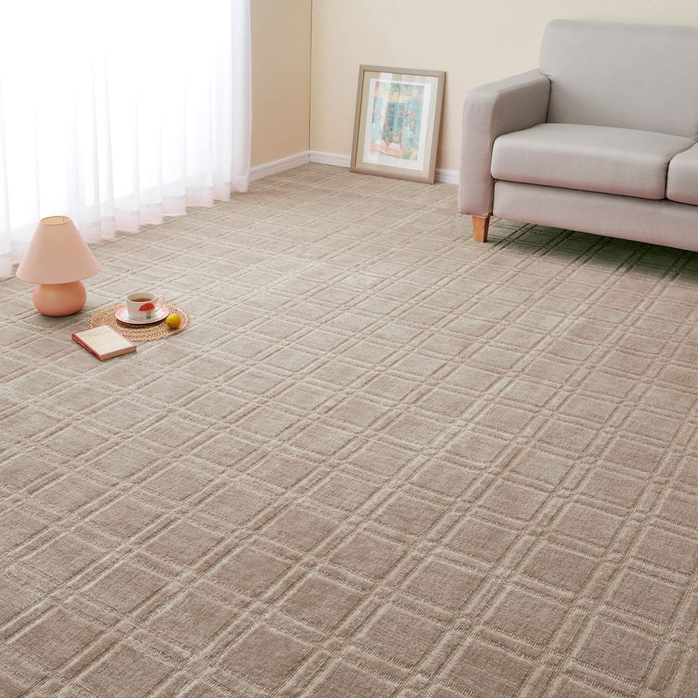 抗菌・防臭加工の平織カーペット シオン 江戸間3畳 グレー メーカー直送 ▼返品・キャンセル不可【他商品との同時購入不可】